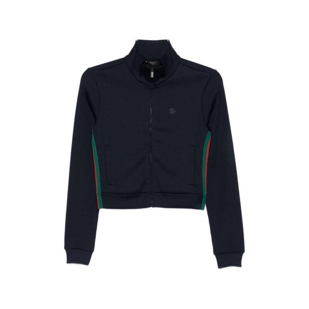 Gucci Women Web Detail Cotton Blend Sweatshirt